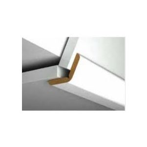 Knikplint Parel wit 26x26x4x2700 mm