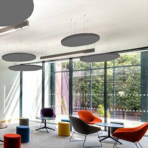 Plafondeiland Rockfon Eclipse Colours Concrete cirkel 1160 mm