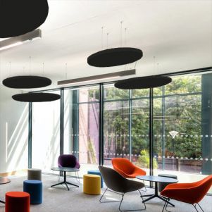 Plafondeiland Rockfon Eclipse Colours Charcoal cirkel 1160 mm