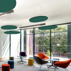 Plafondeiland Rockfon Eclipse Colours Eucalyptus cirkel 1160 mm