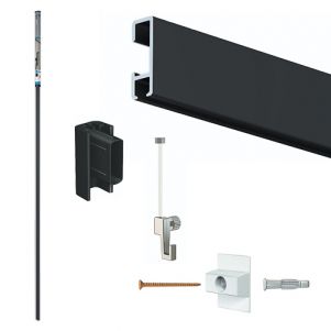 Complete starterset zwart 200 cm Artiteq